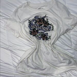Aeropostale White Graphic Tee